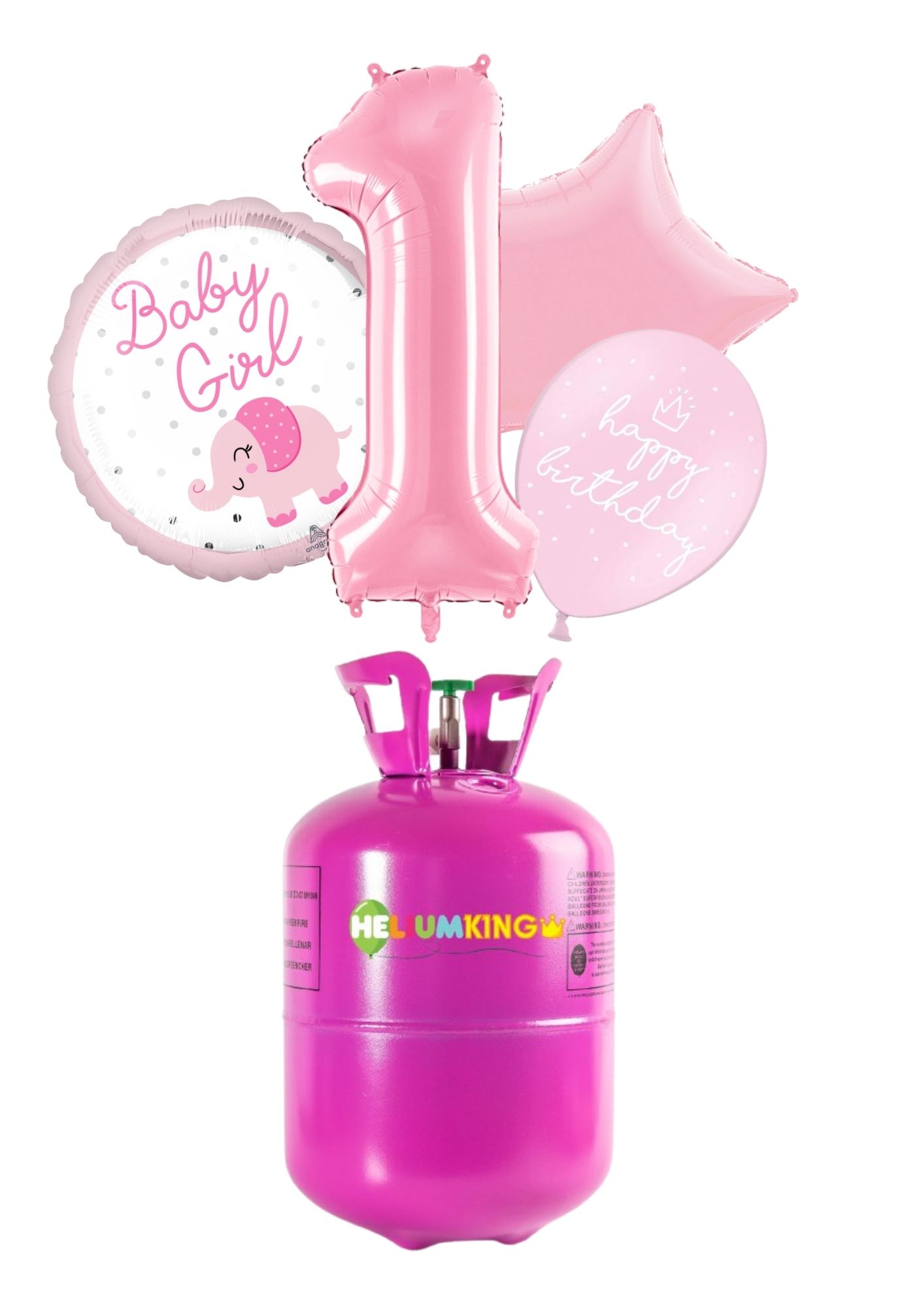 HeliumKing Héliová sada - 1. narodeniny Baby Girl