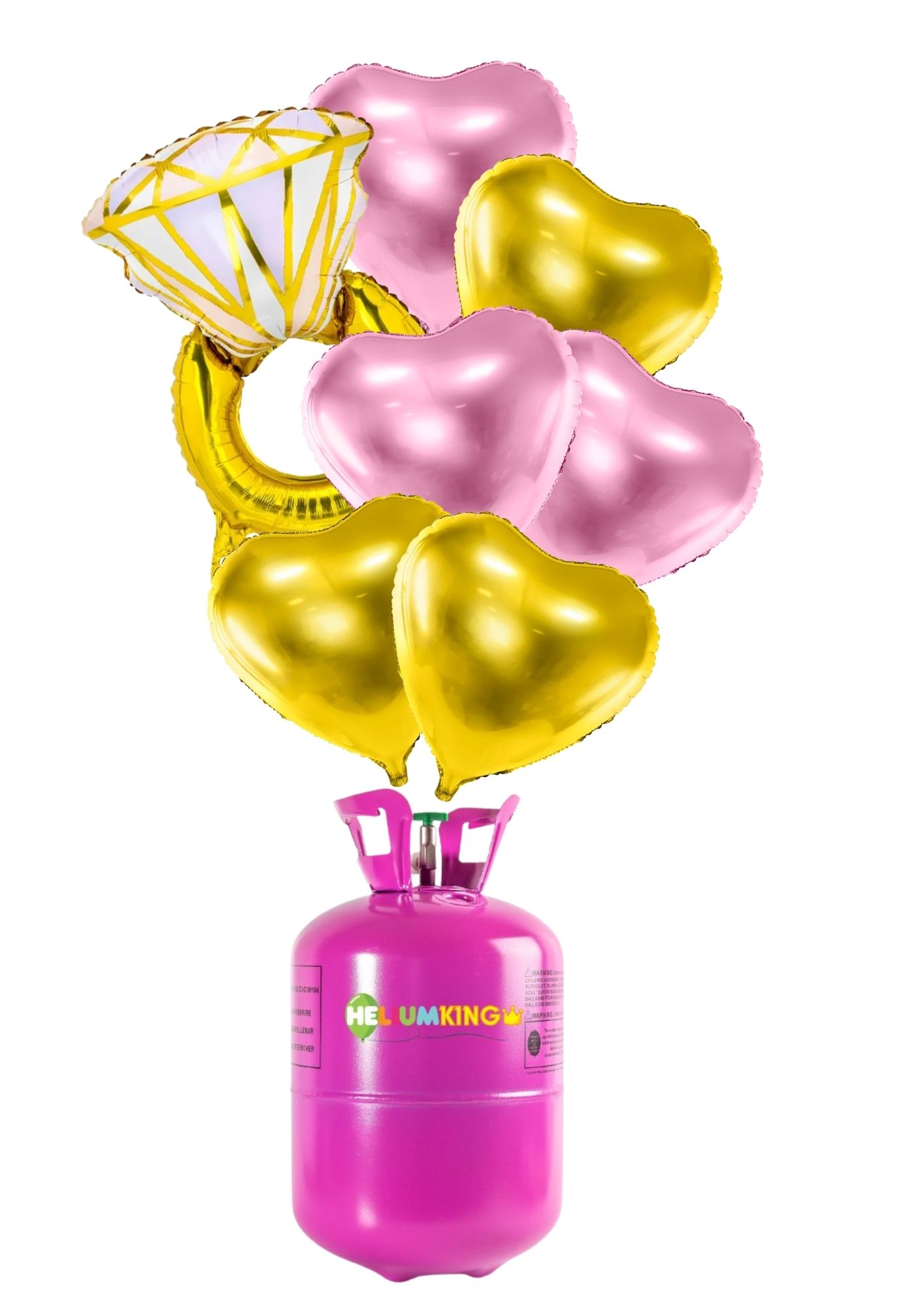 HeliumKing Héliová sada - Svadba ružovo/zlatá