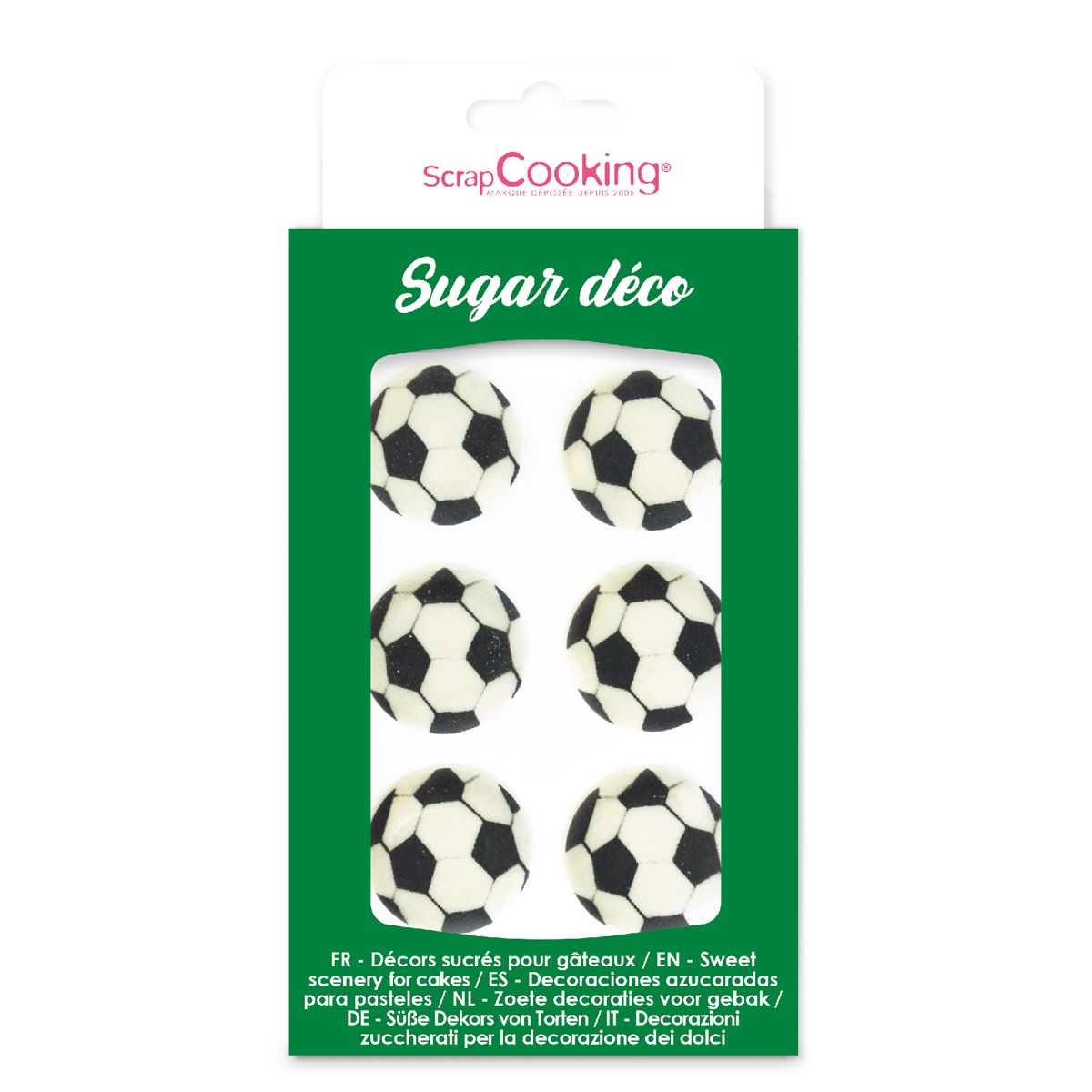 Cakesupplies Cukrové zdobenie - Futbalové lopty 6 ks