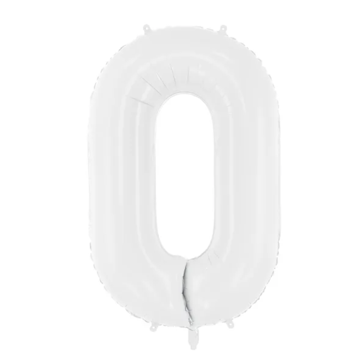 E-shop PartyDeco Balónik fóliový narodeninové číslo 0 biely 86 cm