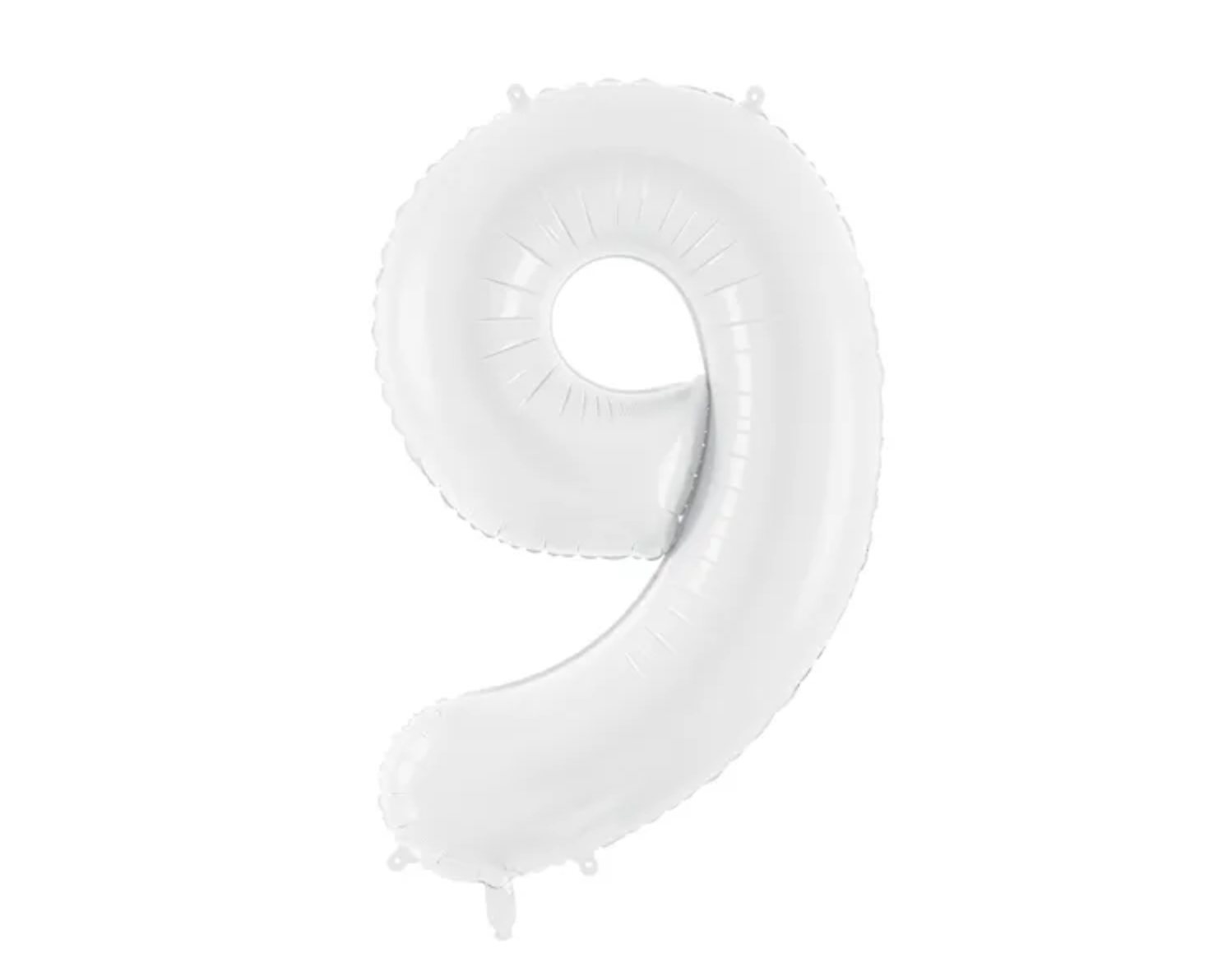 E-shop PartyDeco Balónik fóliový narodeninové číslo 9 biely 86 cm