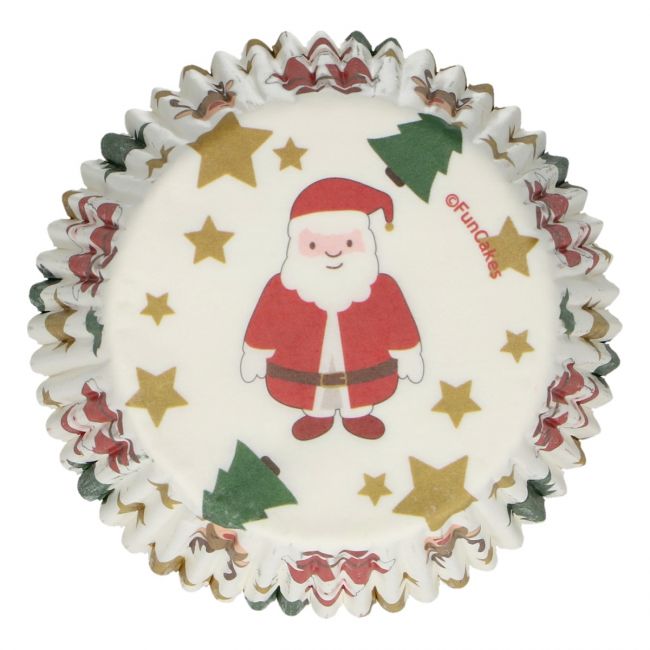 E-shop Funcakes Vianočné košíčky na pečenie - Santa 48 ks