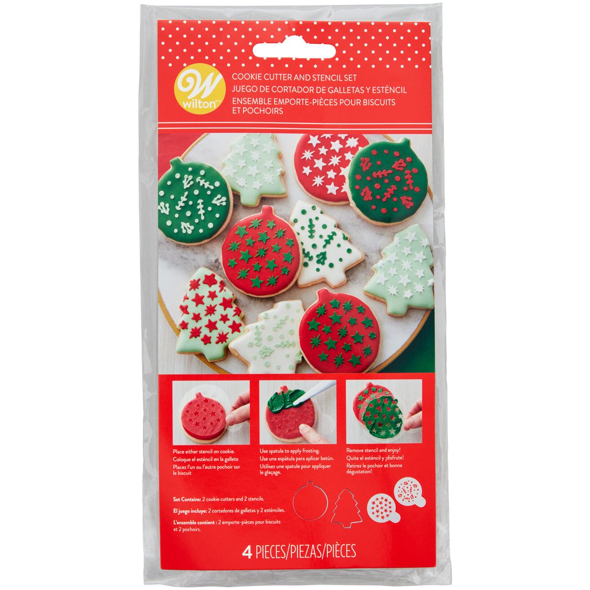 E-shop Cakesupplies Sada vykrajovačiek a stencil 4 ks