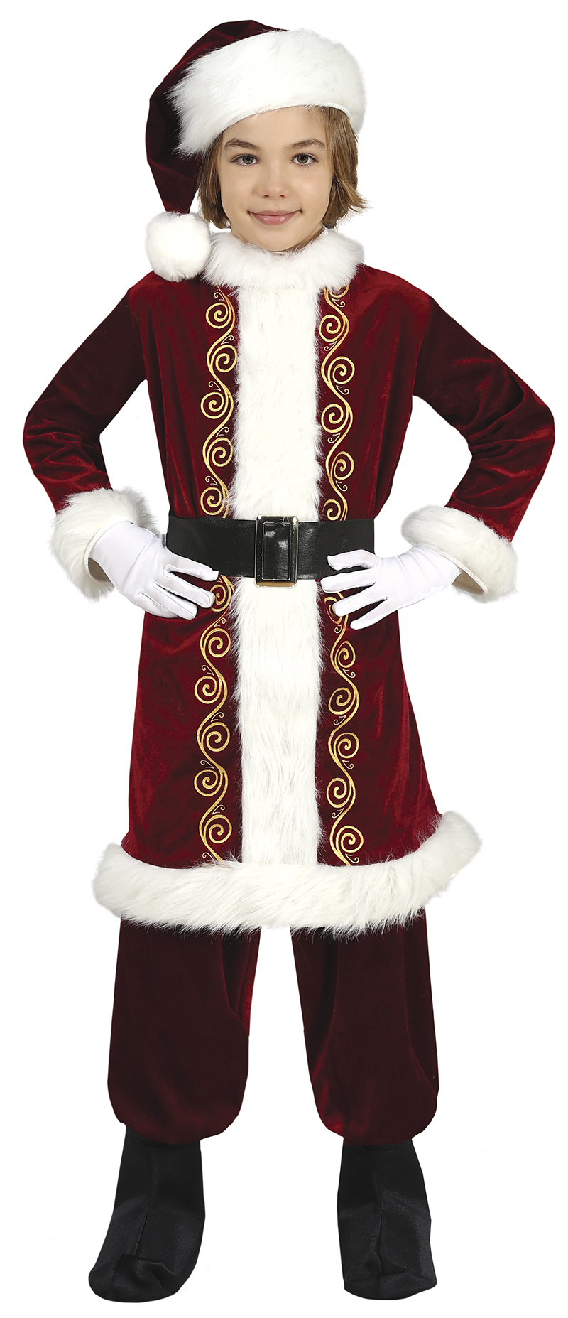 Guirca Detský kostým - Santa Claus bordový Veľkosť - deti: S: 101-109 cm