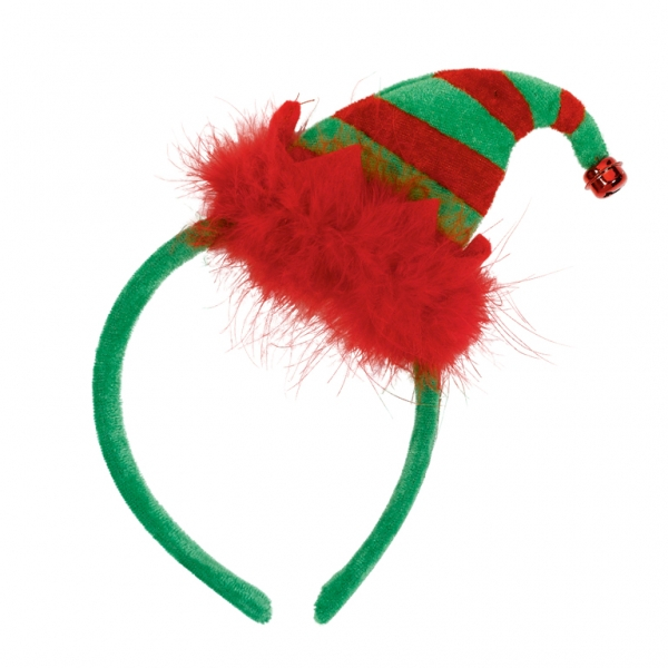 E-shop Amscan Dámska vianočná čelenka - Elfský klobúčik