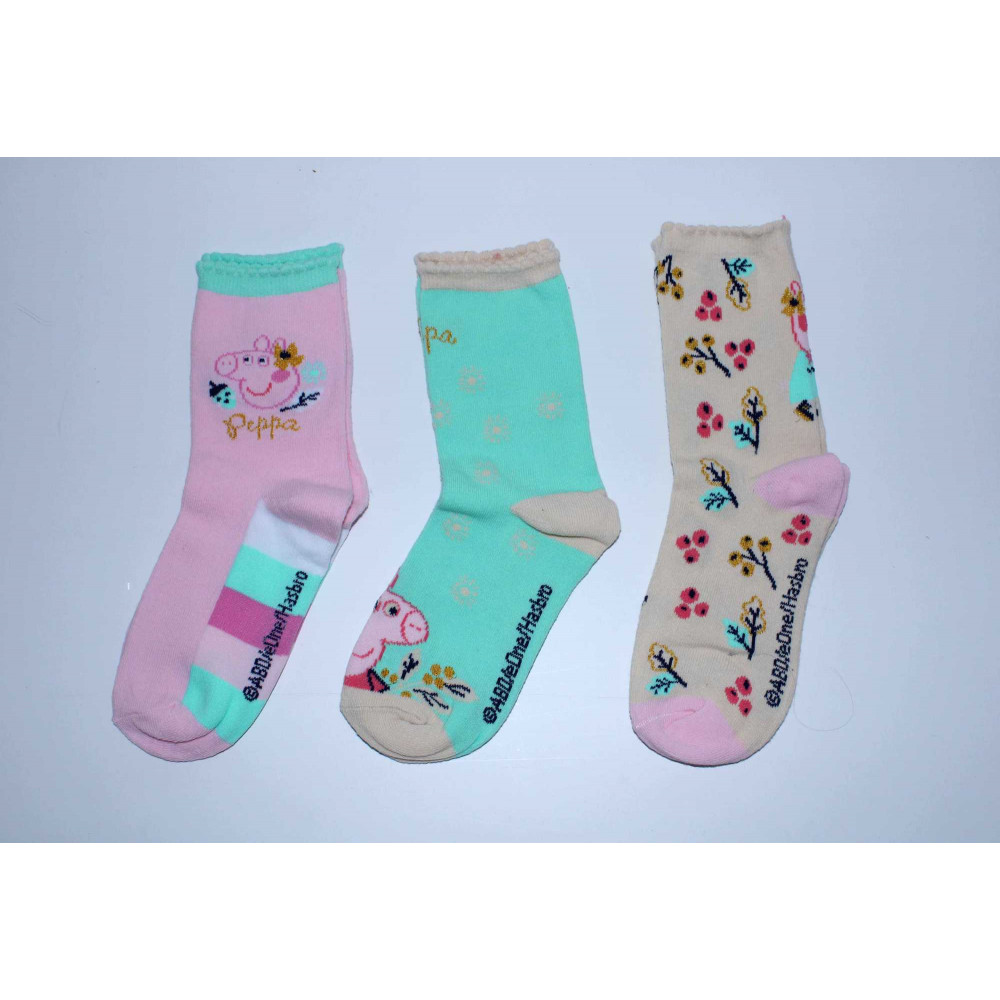 E-shop Podmix Sada 3 párov detských ponožiek - Peppa Pig zelené mix