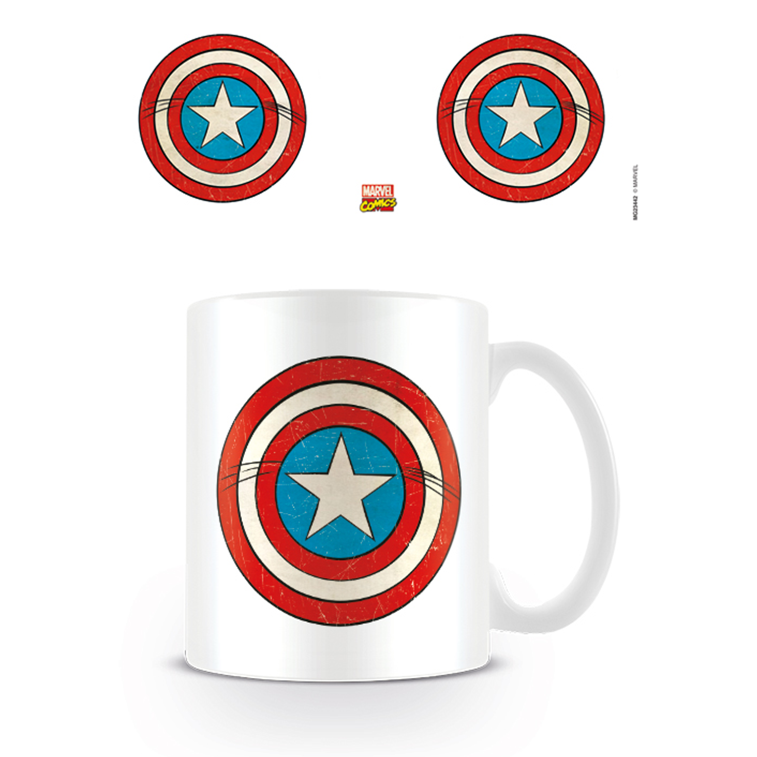 E-shop Pyramid Hrnček Marvel - Štít Kapitán Amerika 320 ml