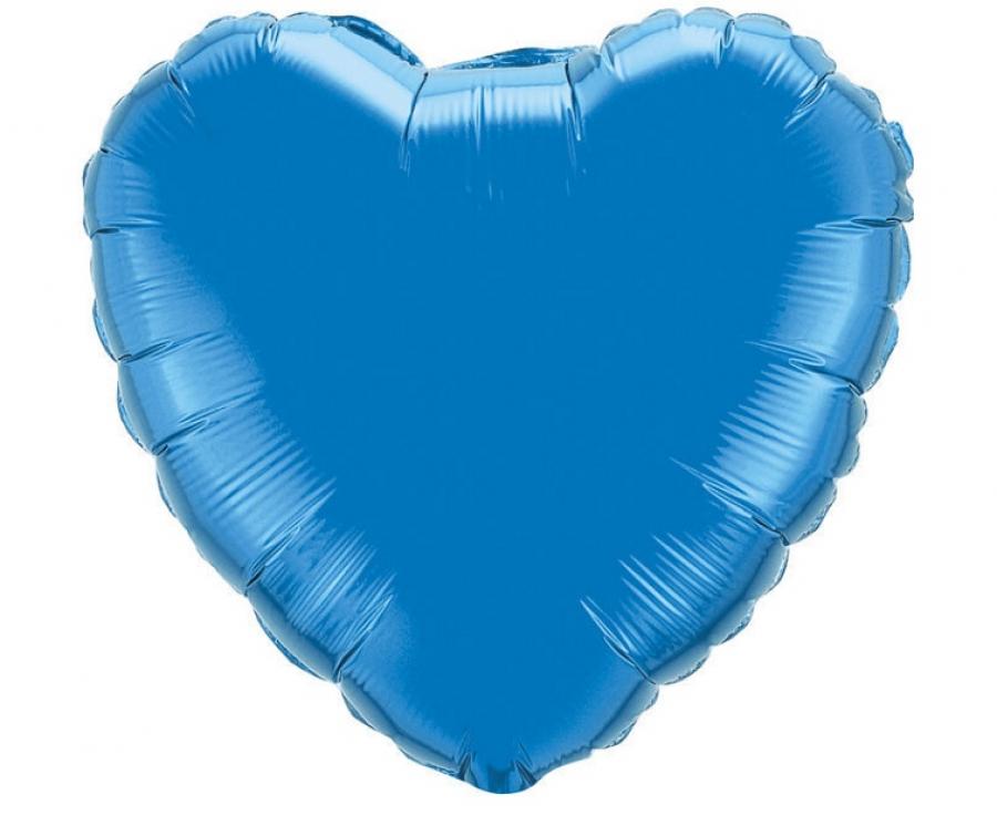 E-shop Flexmetal Fóliový balón srdce satén tmavomodrý 46 cm