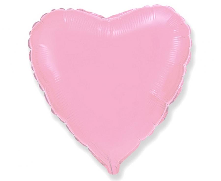 E-shop Flexmetal Fóliový balón srdce satén svetlo ružová 46 cm