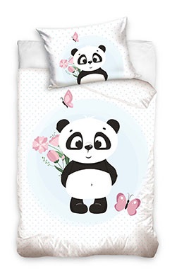 E-shop Carbotex Obliečky do detskej postieľky - Panda 100 x 135 cm