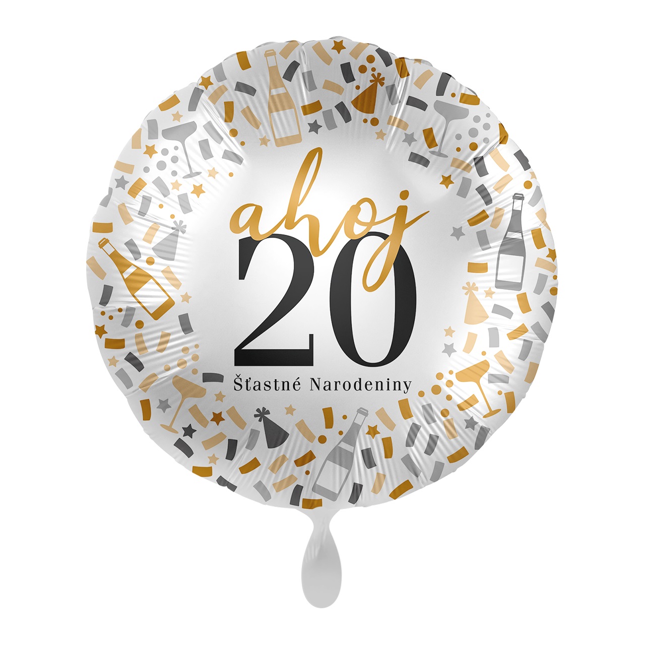 E-shop Premioloon Fóliový balón - Ahoj 20 Šťastné narodeniny