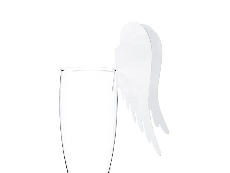 PartyDeco Dekorácia na poháre - Anjelské krídla 12.3 x 10.7cm