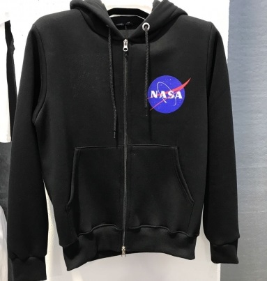 E-shop Setino Pánska mikina na zips - Nasa, čierna