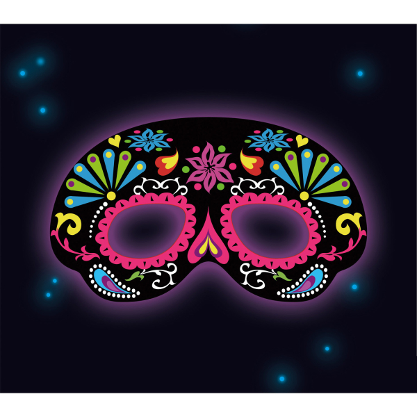 E-shop Amscan Maska - Dia De Los Muertos, svietiaca, čierna