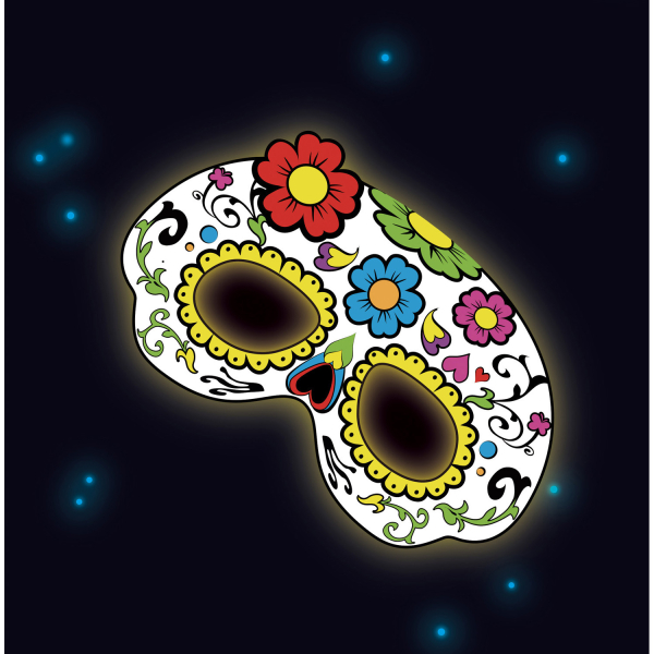 E-shop Amscan Maska - Dia De Los Muertos, svietiaca, biela