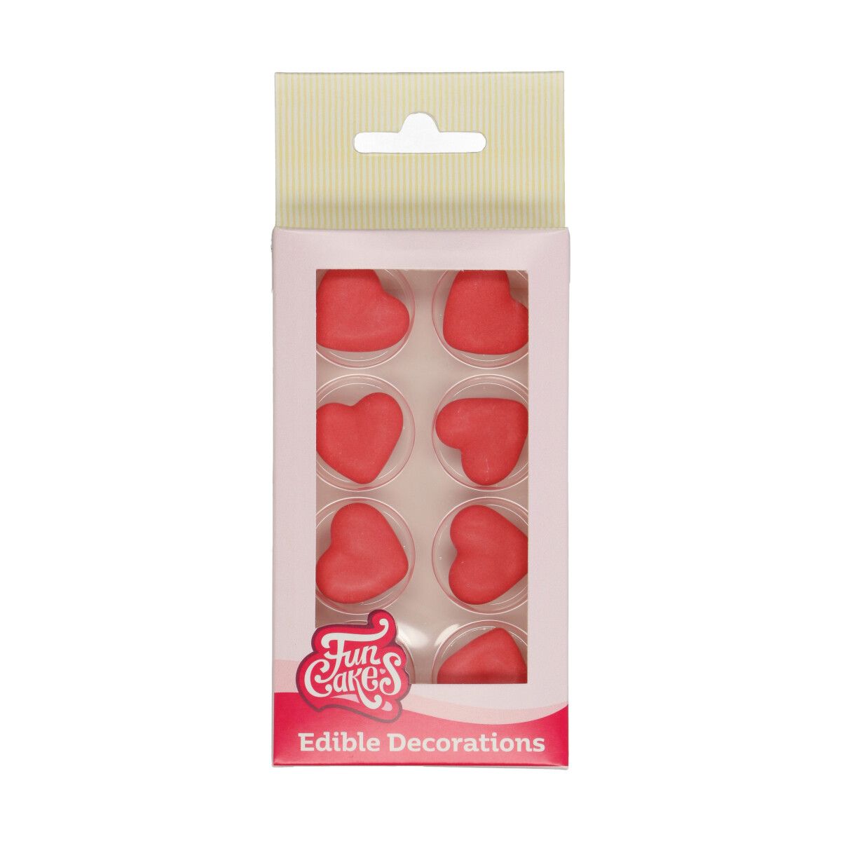 E-shop Cakesupplies Cukrová dekorácia - Set červených sŕdc 8 ks