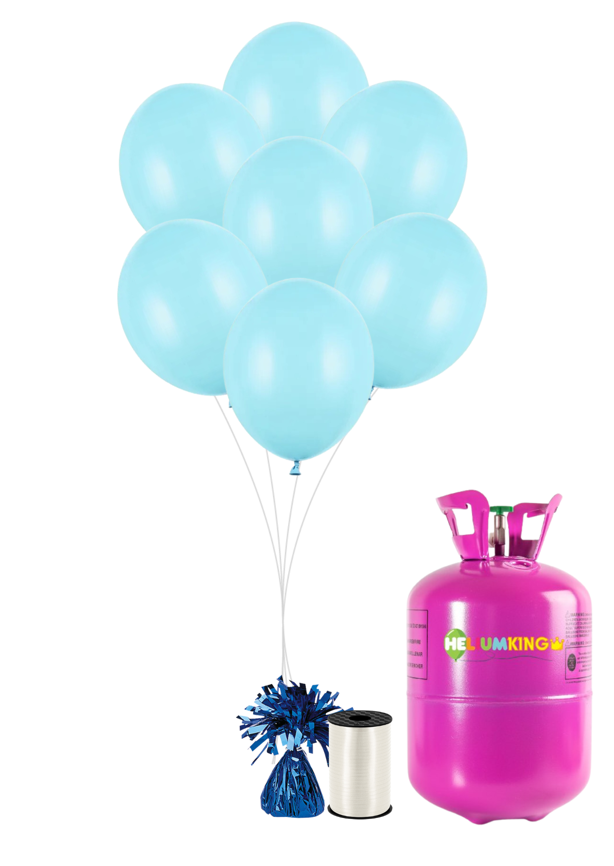 HeliumKing Hélium párty set s modrými balónikmi 50 ks