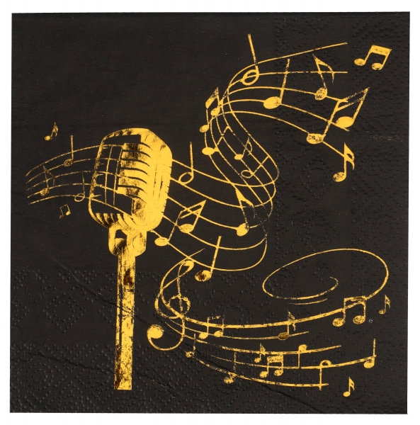 Santex Servítky - Music, čierne