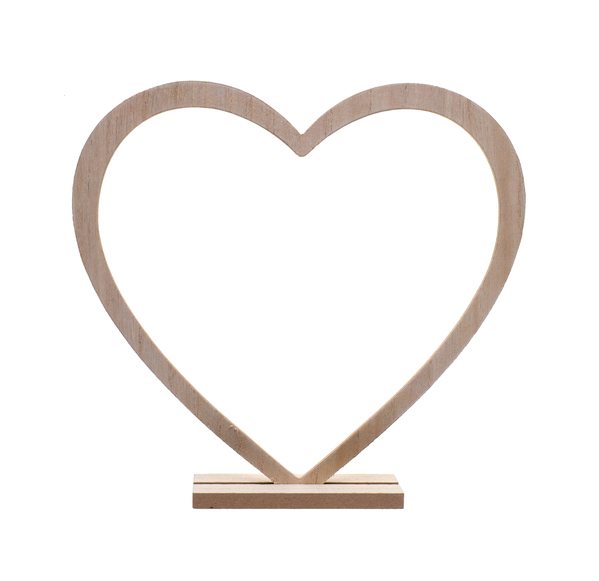 E-shop Santex Drevená dekorácia - srdce Farba: drevená