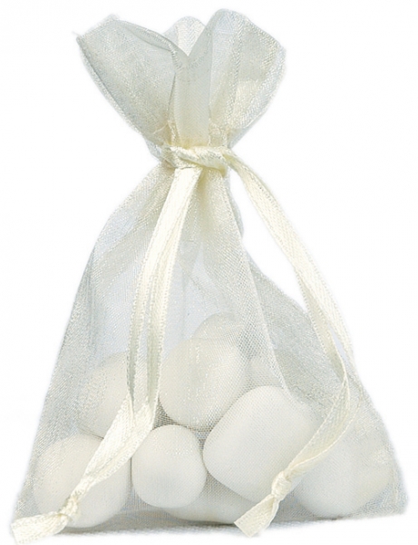 Santex Jednofarebné organzové vrecúško Farba: Krémová