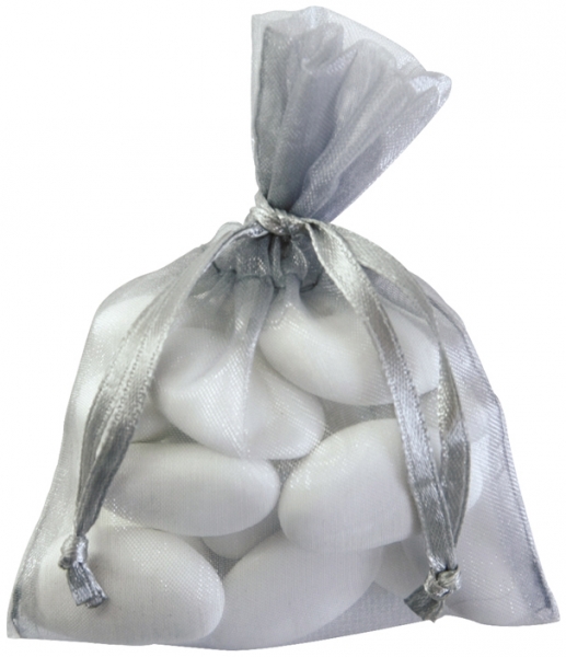 Santex Jednofarebné organzové vrecúško Farba: Strieborná