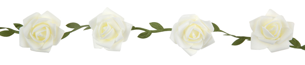 Santex Girlanda s ružami Farba: biela