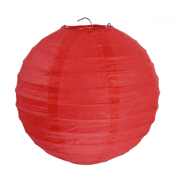 E-shop Santex Jednofarebné lampióny 20 cm Farba: Červená