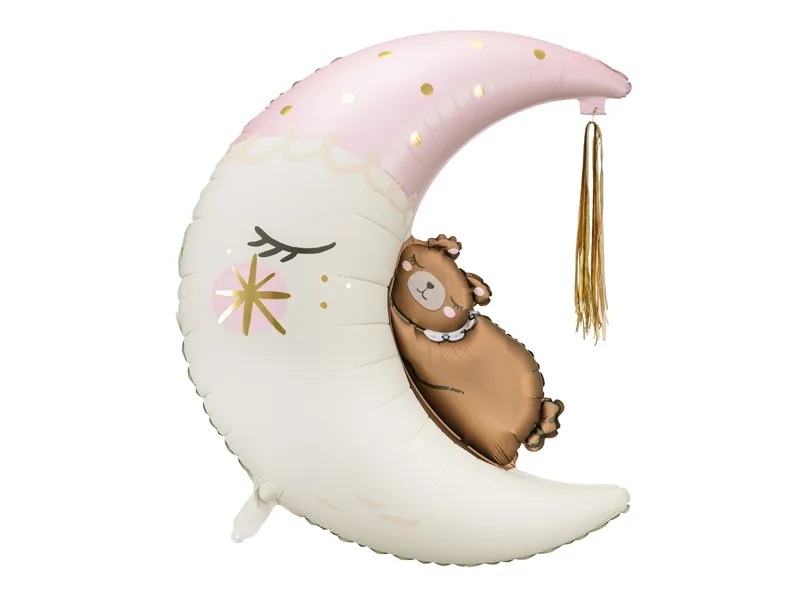 E-shop PartyDeco Fóliový balón - Macík na mesiaci