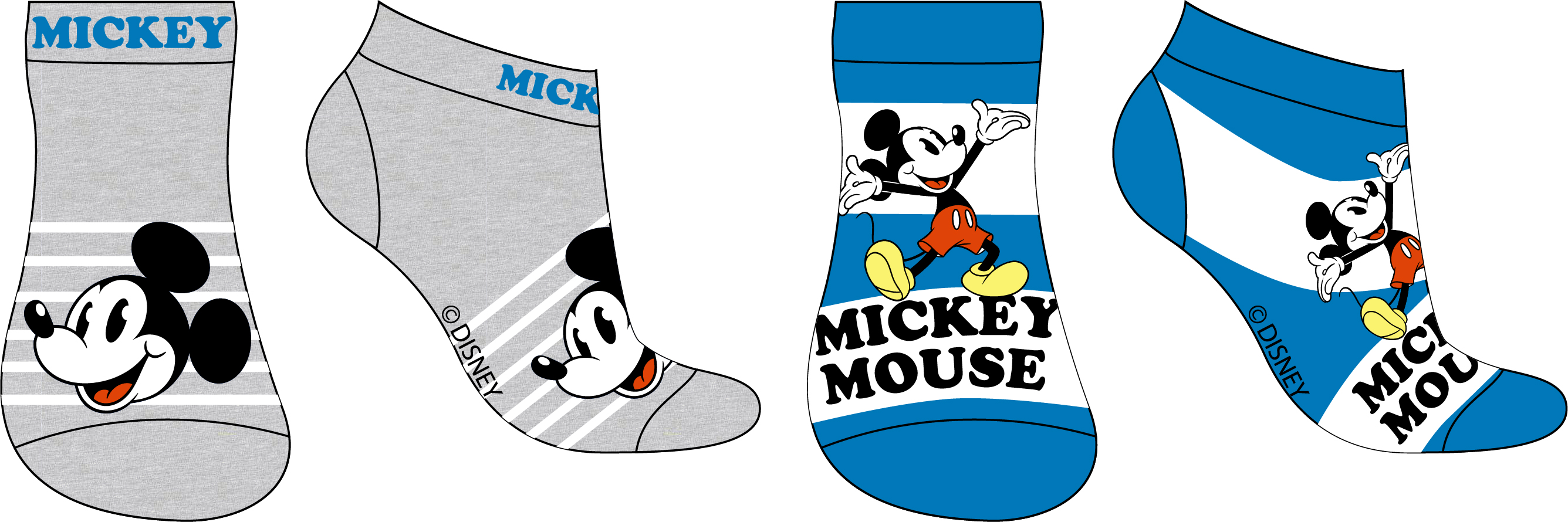 E-shop EPlus Sada 2 párov detských ponožiek - Mickey, viacfarebné 2 ks Obuv: 31/34