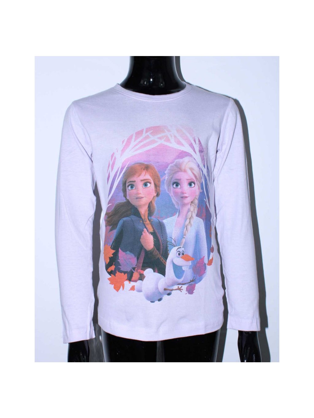 Setino Dievčenské tričko s dlhým rukávom - Frozen svetlofialové Veľkosť - deti: 140