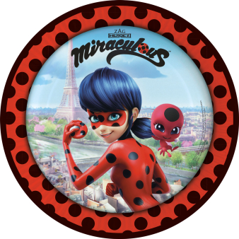 E-shop Amscan Papierové taniere - Miraculous 23 cm
