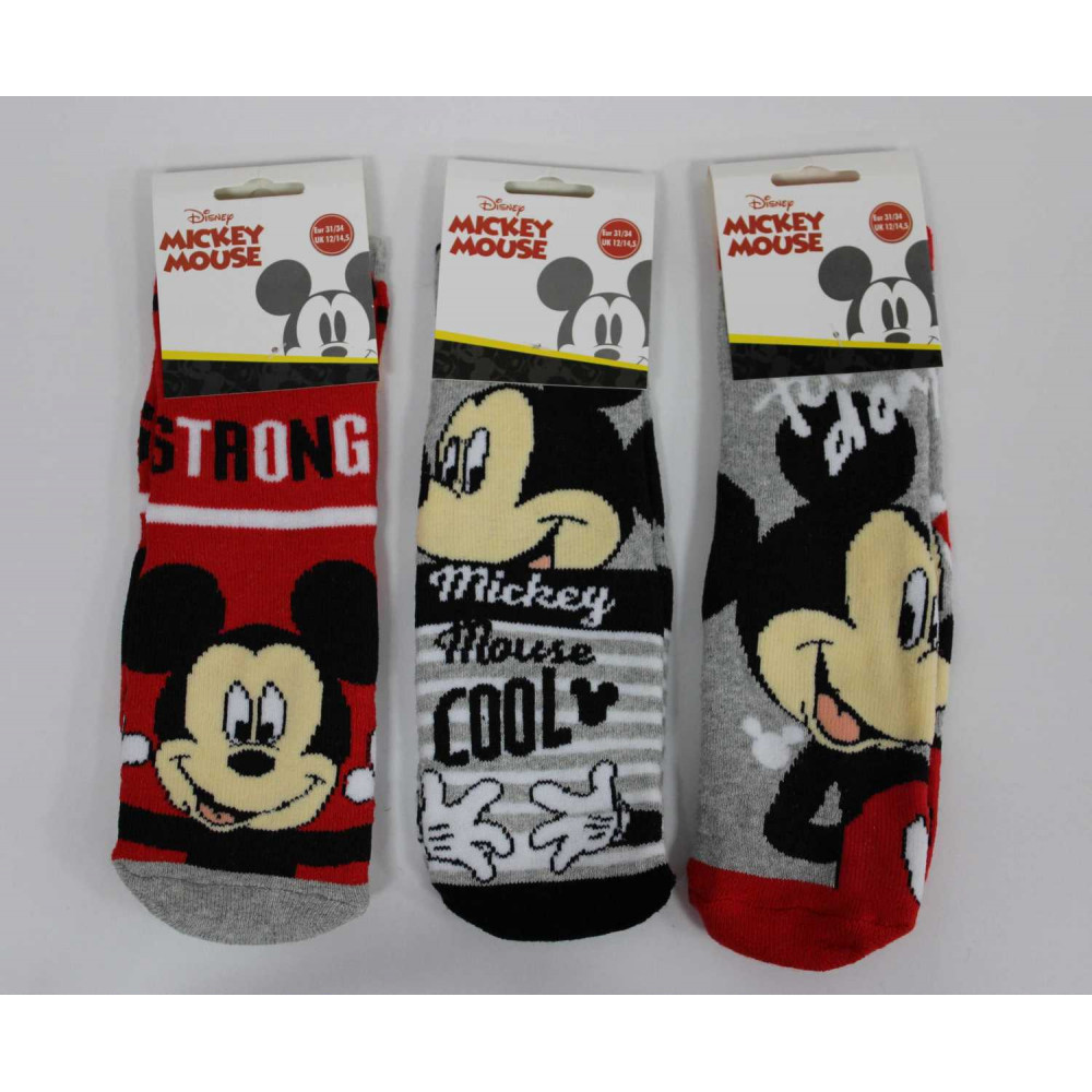 E-shop Podmix Chlapčenské ponožky s podrážkou - Mickey, 3 ks