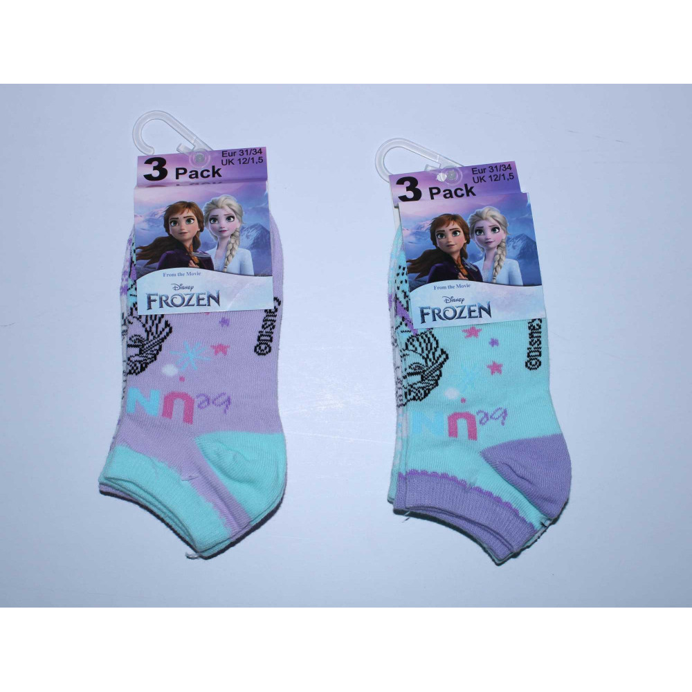 E-shop Setino Kotníkové ponožky - Frozen, 3 ks Veľkosť ponožiek: 31-34