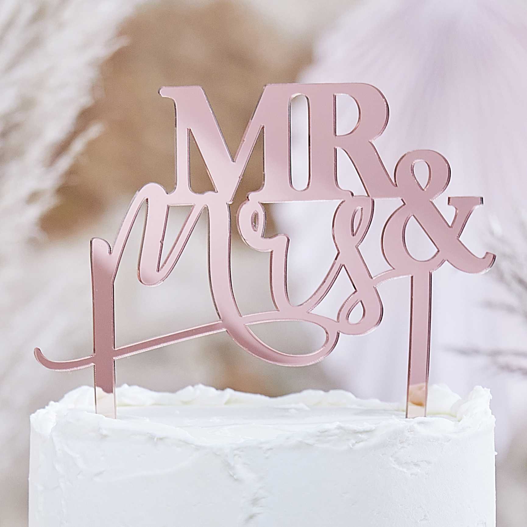 E-shop Ginger Ray Ozdoba na tortu - Mr a Mrs