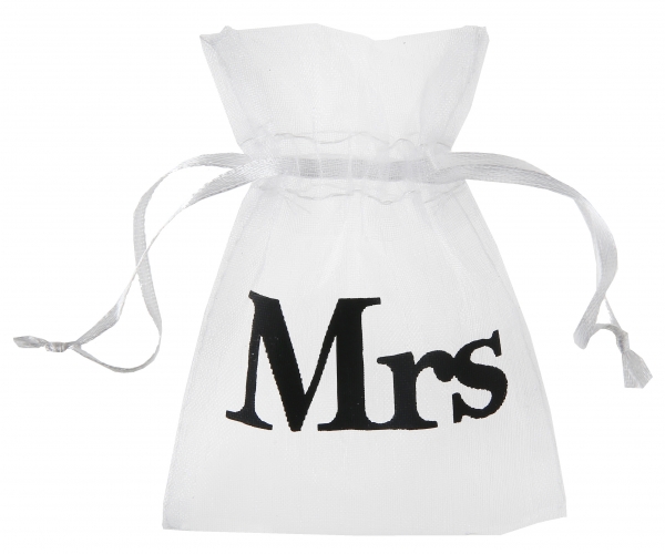 Santex Organzové vrecúško - Mr a Mrs 10 ks