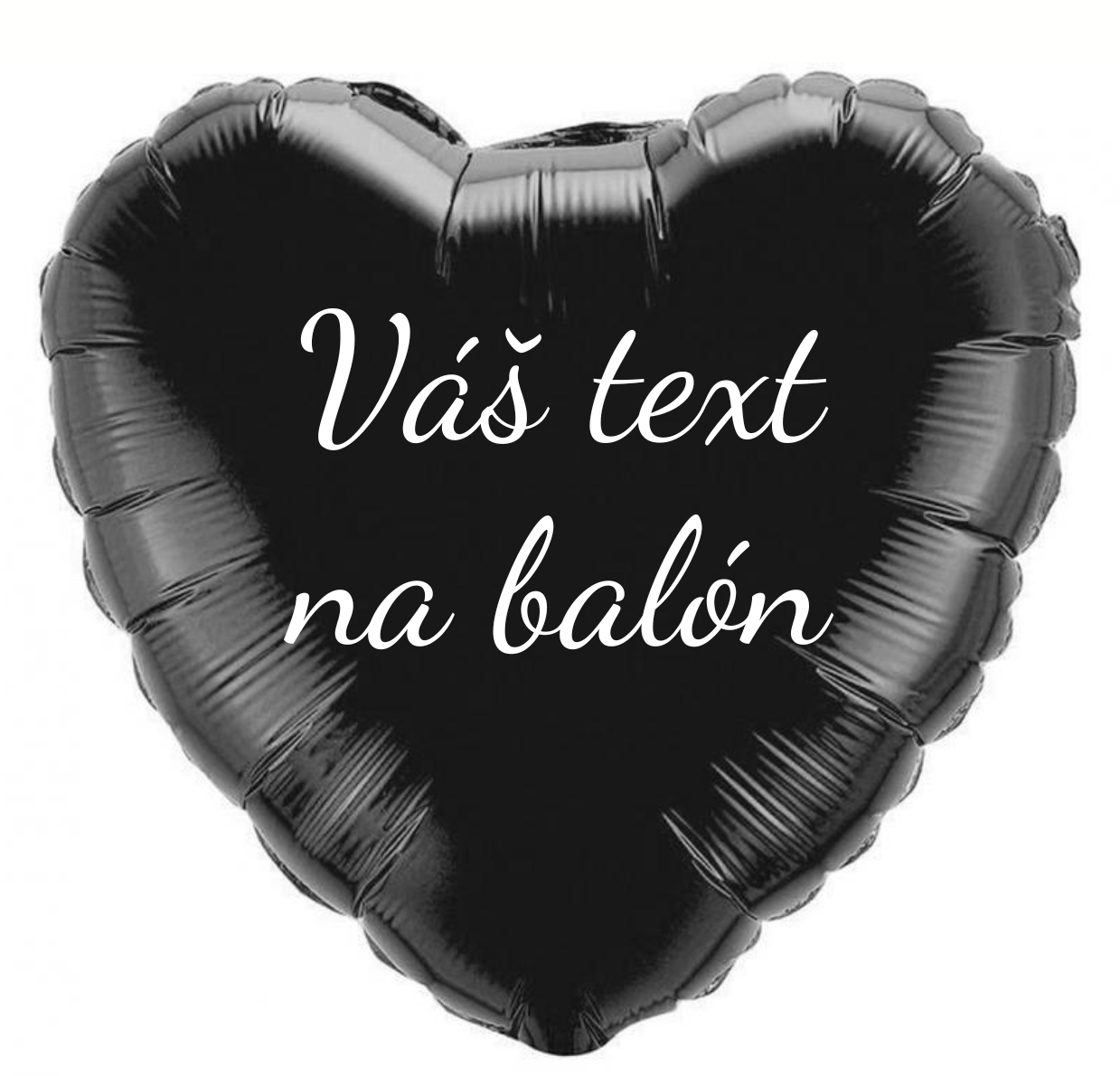 E-shop Godan Fóliový balón s textom - Čierne srdce 45 cm