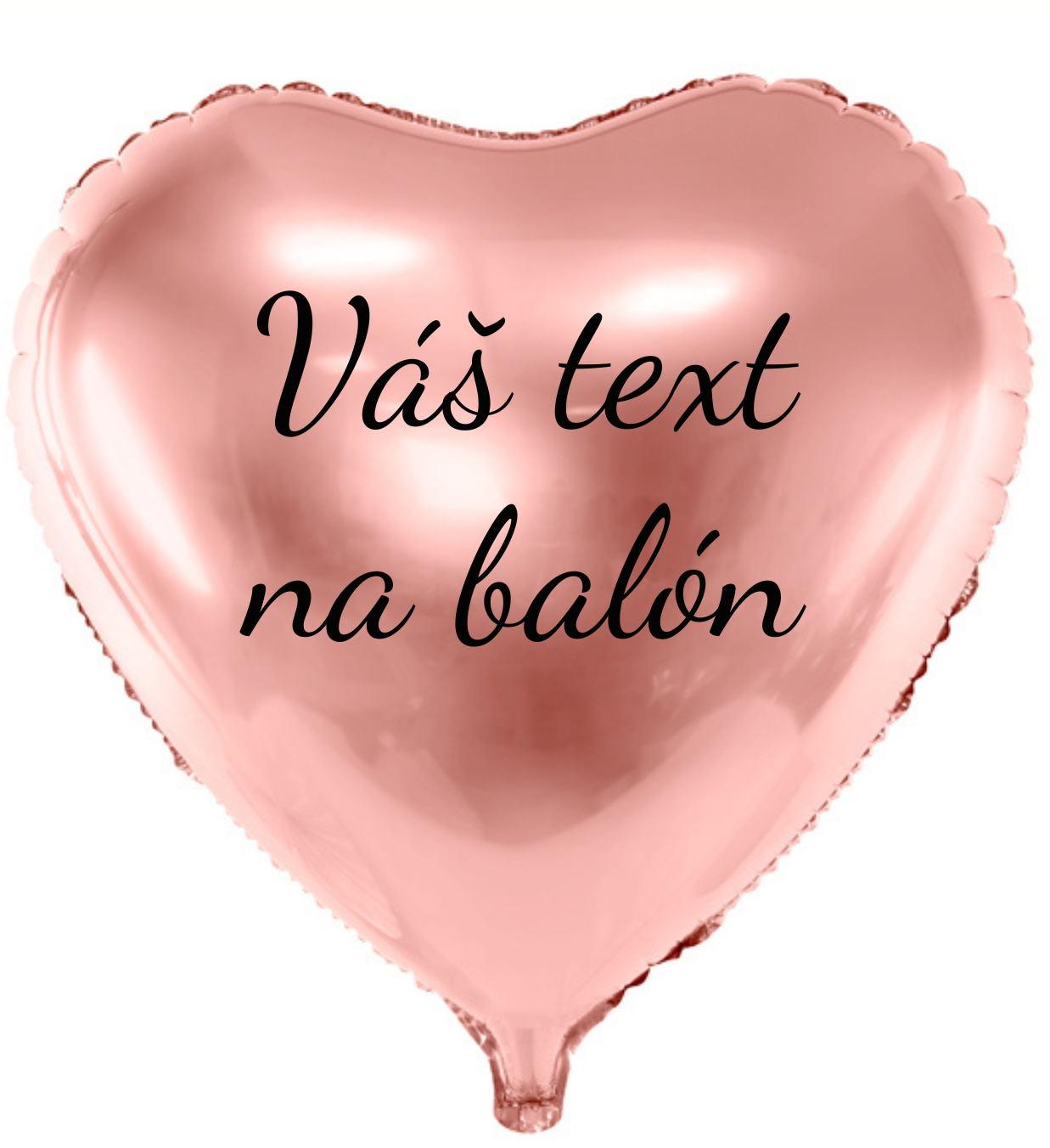 E-shop PartyDeco Fóliový balón s textom - Ružovozlaté srdce 61 cm