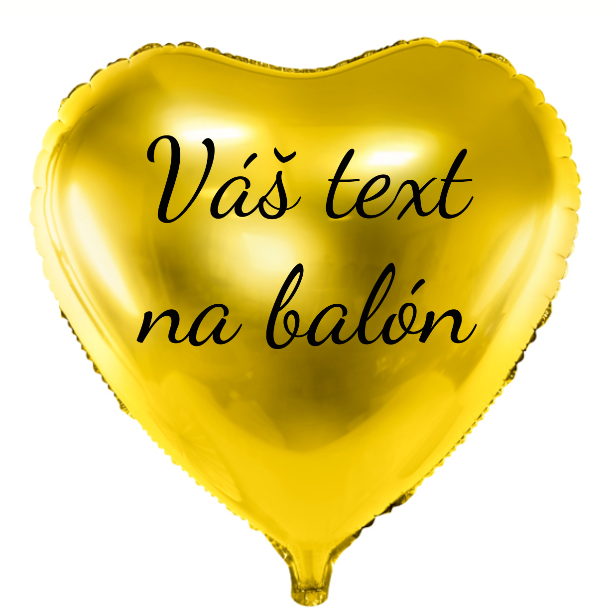 E-shop PartyDeco Fóliový balón s textom - Zlaté srdce 43 cm