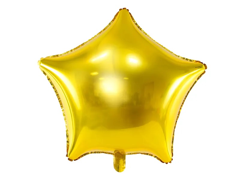 PartyDeco Fóliový balón - Hviezda, zlatá 70 cm