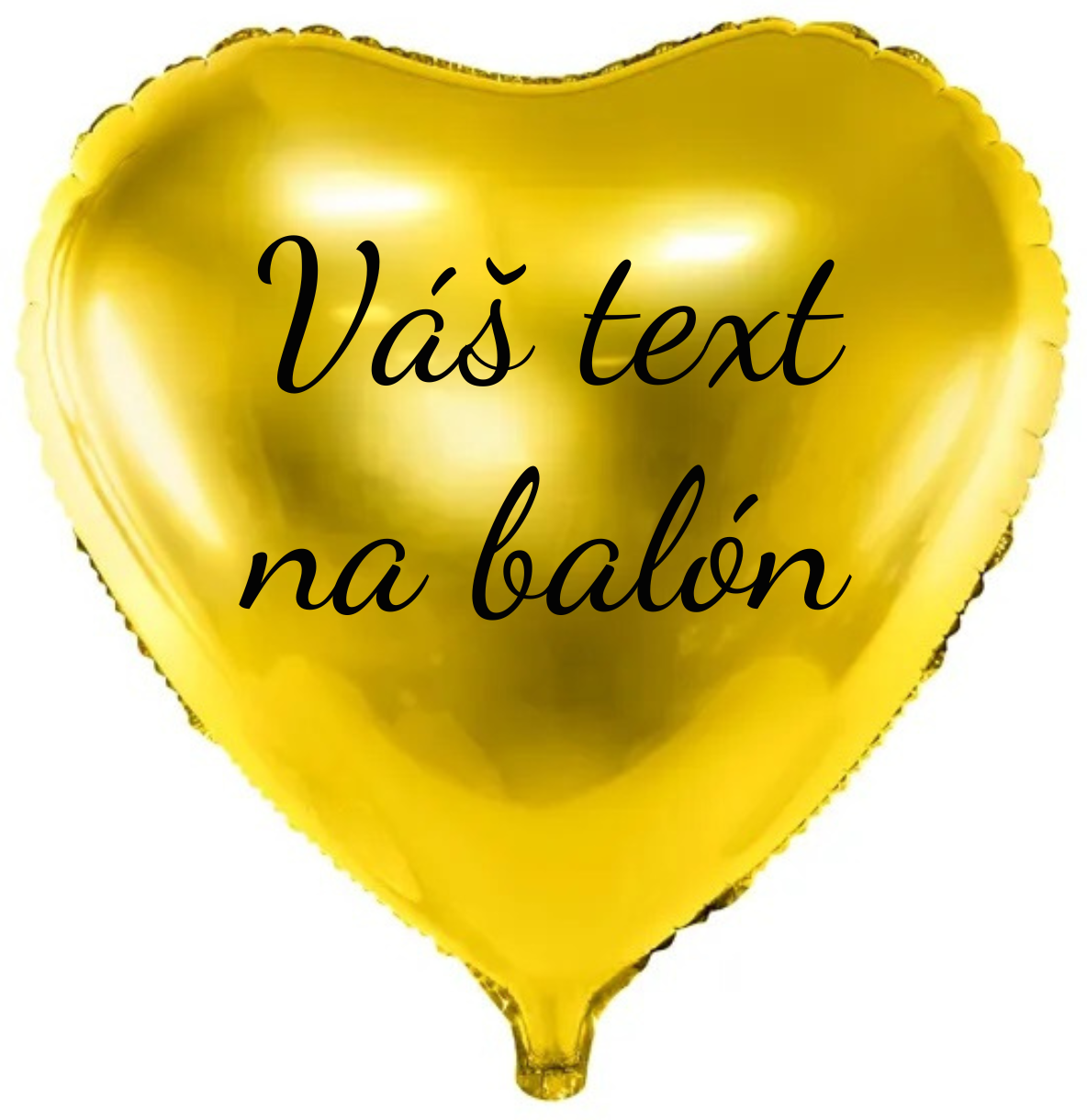 E-shop PartyDeco Fóliový balón s textom - Zlaté srdce 61 cm