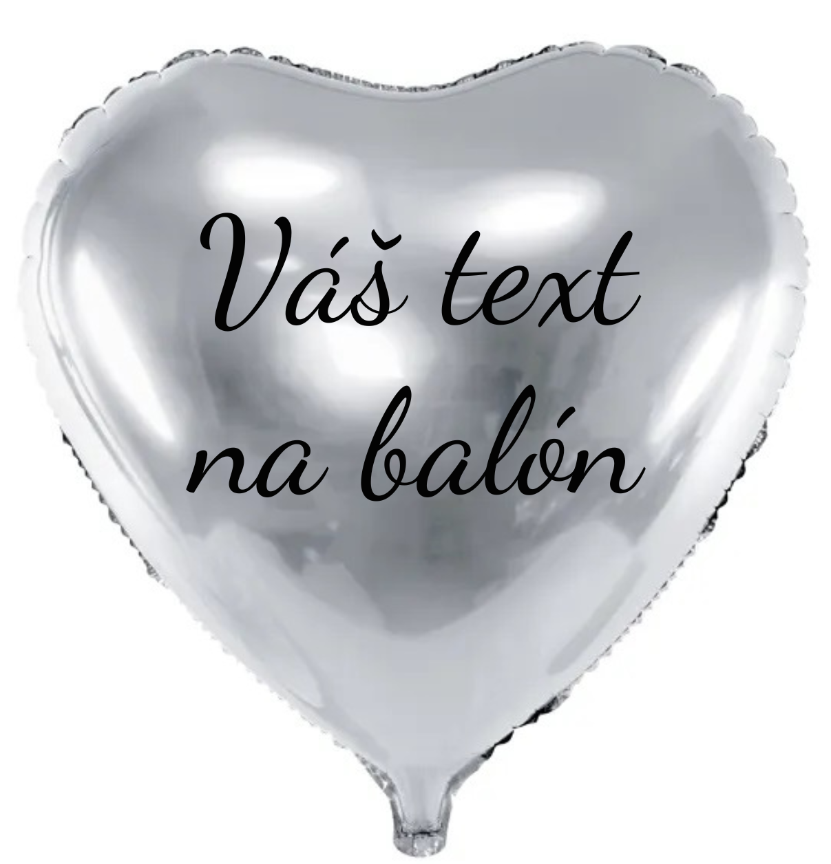 E-shop PartyDeco Fóliový balón s textom - Strieborné srdce 61 cm