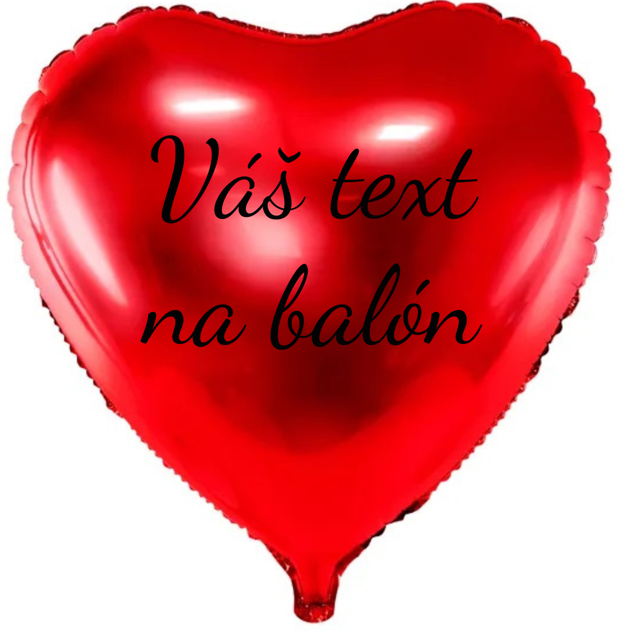E-shop PartyDeco Fóliový balón s textom - Červené srdce 61 cm