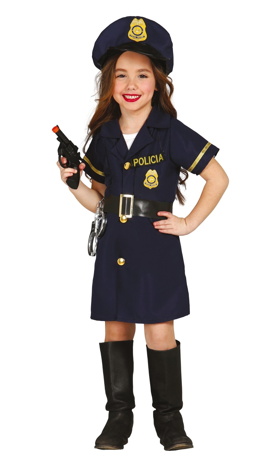 Guirca Dievčenský kostým - Policajtka Veľkosť - deti: S: 101-109 cm