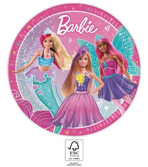 Procos Papierové taniere - Barbie Fantasy