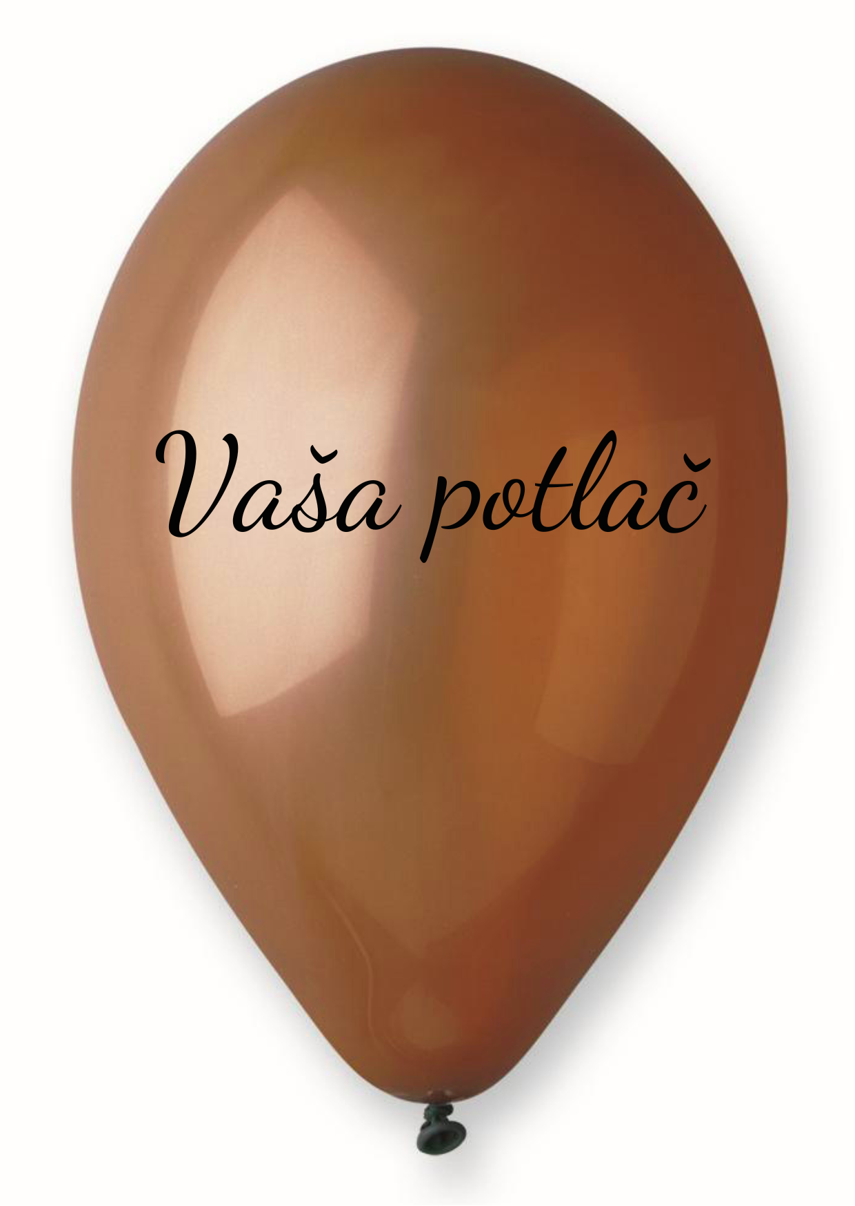 E-shop Personal Balónik s textom - Hnedý 26 cm