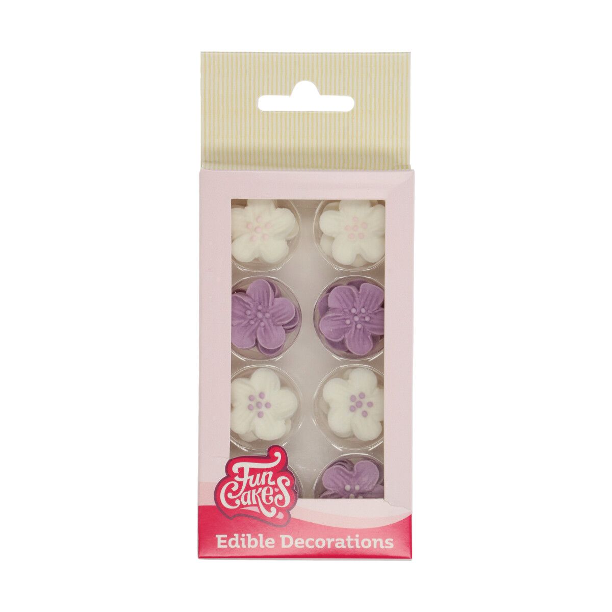 Cakesupplies Cukrové zdobenie - Kvietky fialové 24 ks