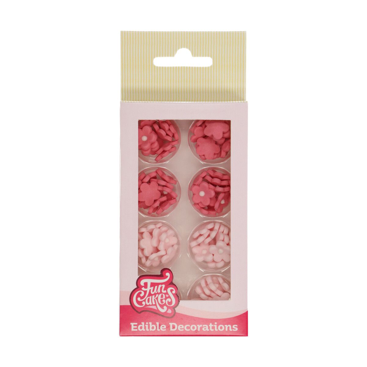 Cakesupplies Cukrové zdobenie - Kvietky ružové 64 ks