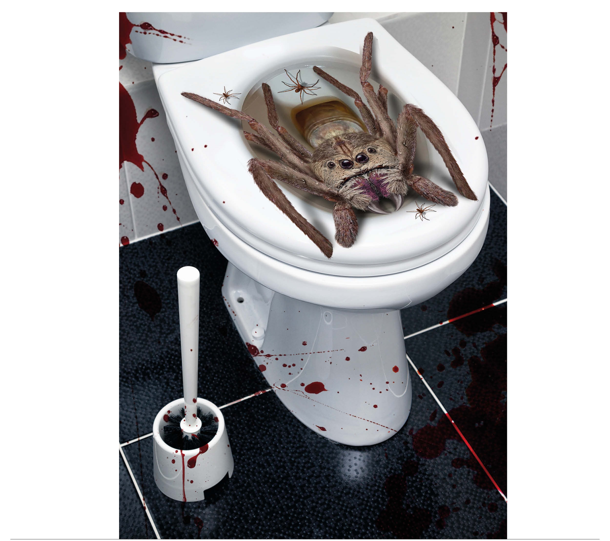 Guirca Dekorácia na toaletnú dosku - Pavúk