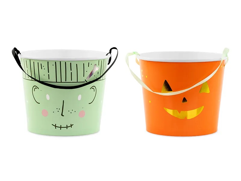 E-shop PartyDeco Vedierka na sladkosti - Halloween 2 ks