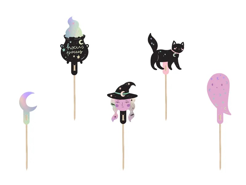 E-shop PartyDeco Ozdoby na cupcakes - Hocus Pocus